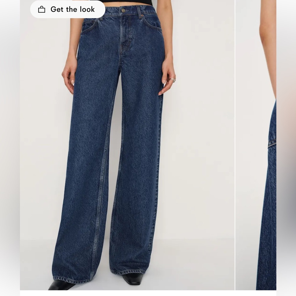 Reformation Cary Low Rise Wide Leg Short Jeans - Picture 2 of 4